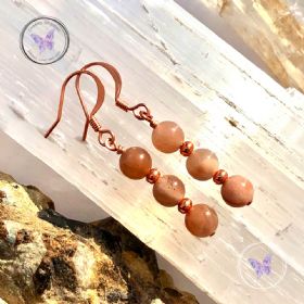 Sunstone Copper Earrings